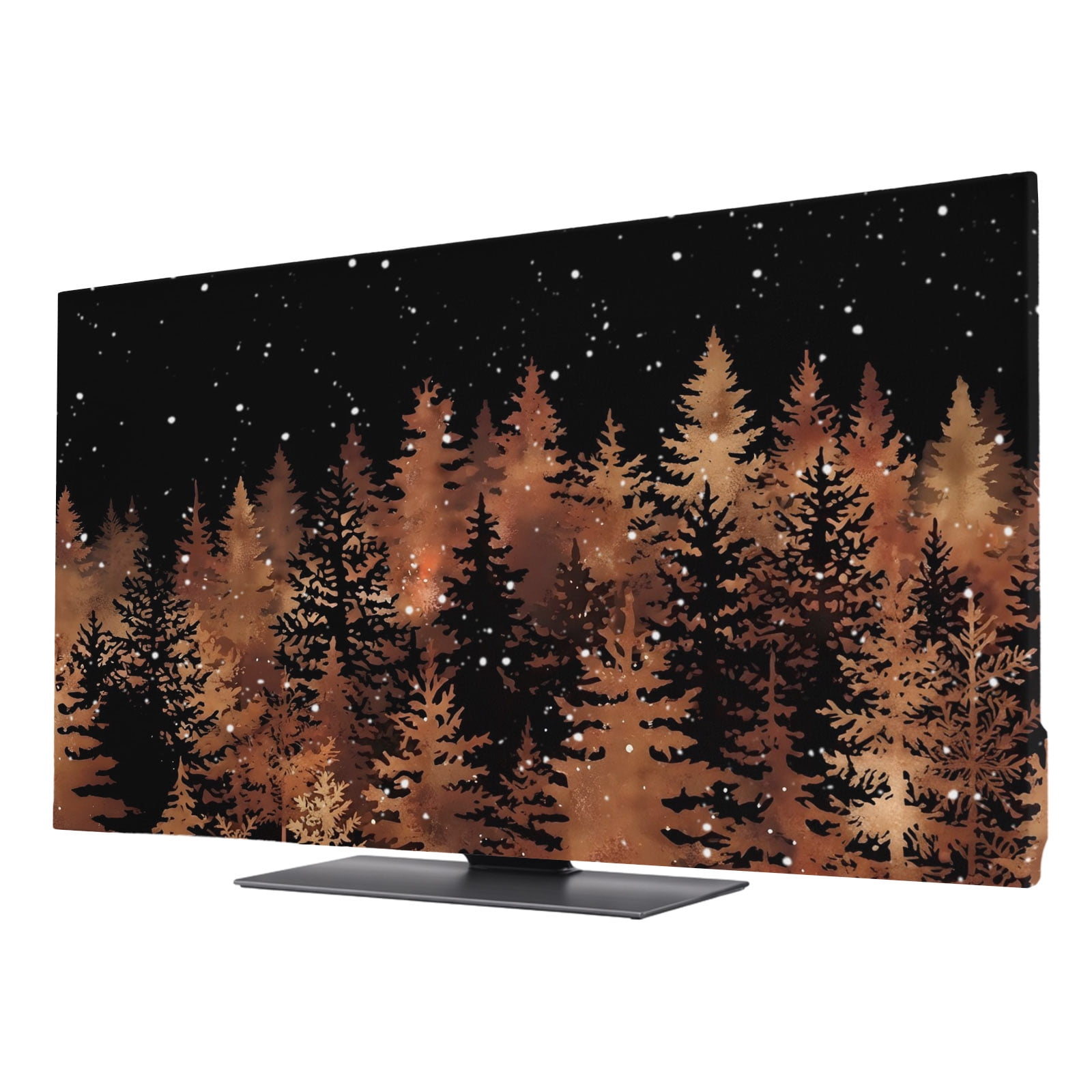 Forest Led Screen TV Cover Indoor, Christmas Stretch TV Dust Cover Television Screen ...