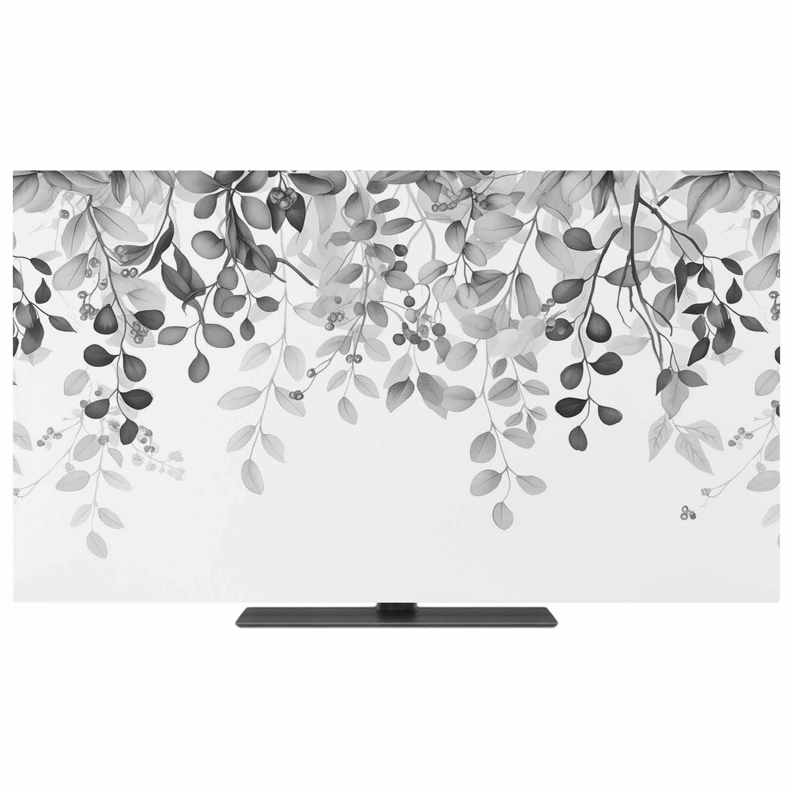 Large Display Covers TV Cover Indoor, Grey Stretch TV Dust Cover Television Screen Protector ...