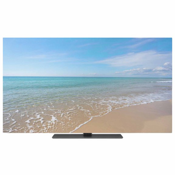 TV Cover Indoor, Summer Beach Stretch TV Dust Cover Television Screen Protector, Coastal Landscape Seaside Blue Sky Elastic Polyester Display Covers, Monitor Slipcover for LED LCD TVs 32 Inch