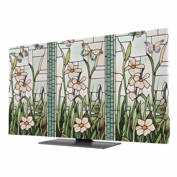 TV Cover Indoor, Farmhouse Countryside Stretch TV Dust Cover Television ...
