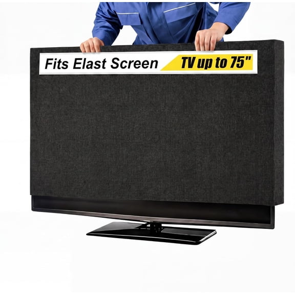 TV Cover for Moving - Fits 70-75 Inch Flat Screen TVs - Anti-Scratch & Tear Resistant Textile Screen Protector - Reusable TV Storage Cover for House Moving, Renovation & Dust Protection