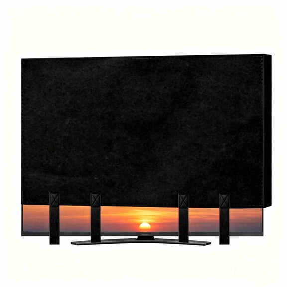 TV Cover for Moving, TV Moving Box for 60-65 Inch Flat Screen, Anti-Scratch Dust Protection with Bottom Strap for Home Renovation & Pet Protection or Other Furniture(Black)