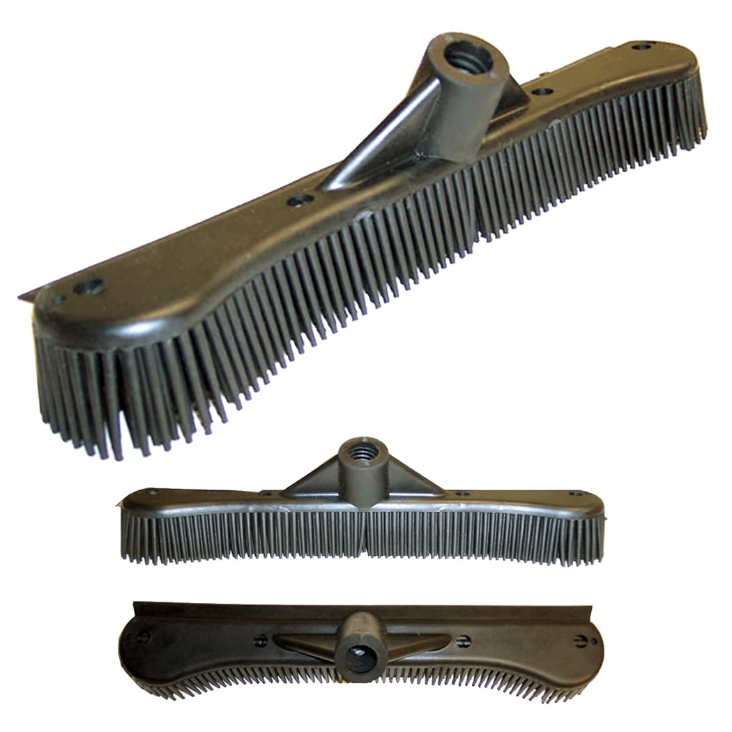 Premium Heavy Duty Rubber Broom Head- Indoor Outdoor Pet Hair Removal ...
