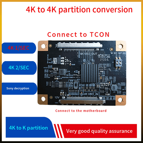 TV Display Image Magnification Board 4K 60hz to 4K 60Hz Converter Plate to Change Single Dual Partition Screen Display,1 * Converter Adapter Board