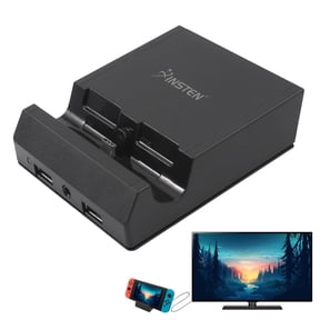 TV Dock For Nintendo Switch and OLED Model, 4K HDMI Docking Station Portable Charging Adapter Replacement Stand with Extra USB 3.0 2.0 Port, USB-C Charge and Play