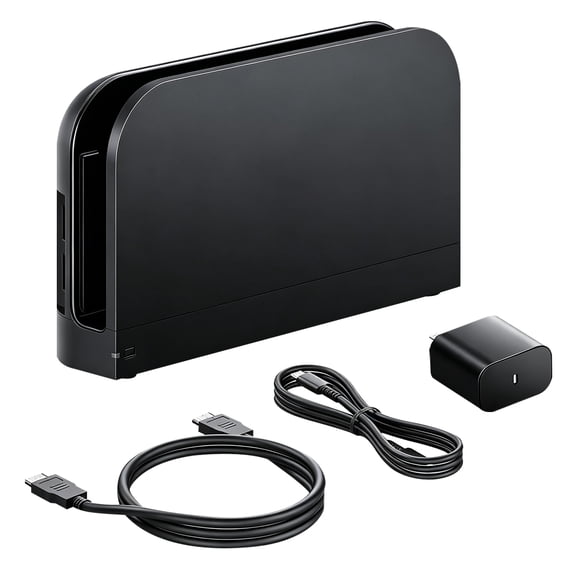 TV Dock Station for Switch 2,Replacement TV Base Docking Station Set,HDMI Cable for Switch 2 Console,Upgraded IC Module,Fast Charging Adapter