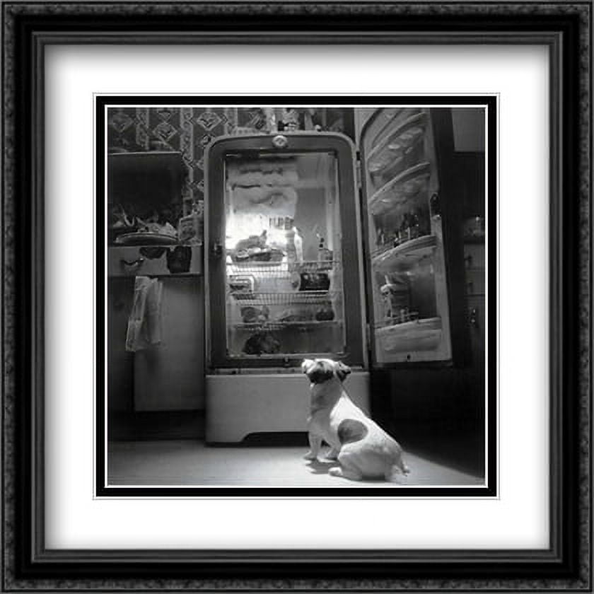 TV Dog 2x Matted 26x32 Large Black Ornate Framed Art Print by