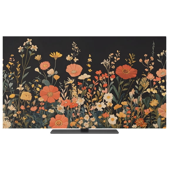TV Dust Cover, Stretchable TV Screen Desktop Computer Protector Cover, Television Dustproof Slipcover Indoor Outdoor Decor for 28–32 Inch Flat or Curved TVs