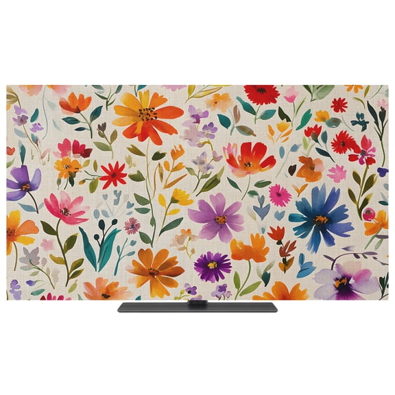 TV Dust Cover, Stretchable TV Screen Desktop Computer Protector Cover, Television Dustproof Slipcover Indoor Outdoor Decor for 28–32 Inch Flat or Curved TVs