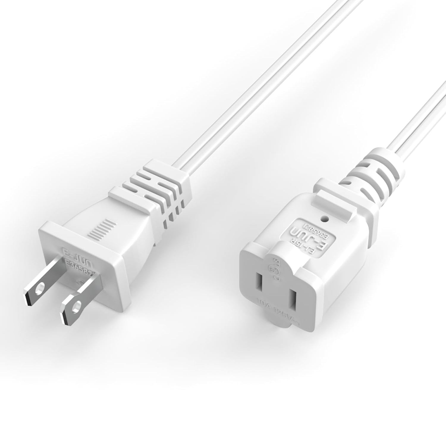 TV Extension Power Cord Cable Polarized 2Prong MaleFemale, Outlet