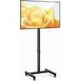 thumbnail image 1 of TV Floor Stand for 13-50 inch Flat/Curved TVs up to 44 lbs, 8 Level Height Adjustable Monitor Floor TV Stand with VESA 200x200, Portable TV Mount Stand for Living Room, Bedroom, Office, 1 of 5