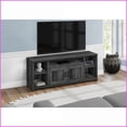 thumbnail image 1 of TV Furniture | 60 Inch Modern Farmhouse TV Stand with Storage | Black Reclaimed Wood-Look | MDF | Black, 1 of 5