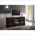 thumbnail image 1 of TV Stand with 3 Drawers & Open Shelf, Dark Cherry Finish | Contemporary | Fits 60-69” TVs, 1 of 8