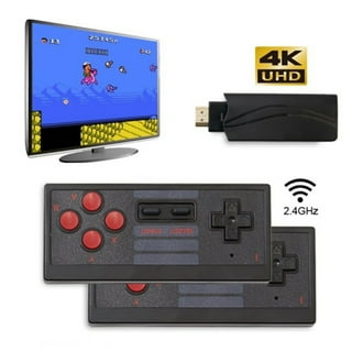 CONSOLE GAME STICK MINI RETRO 4K 10000+ JOGOS 2 CONTROLES SEM FIO  PS1/ARCADE/SEGA/SNES/NINTENDO