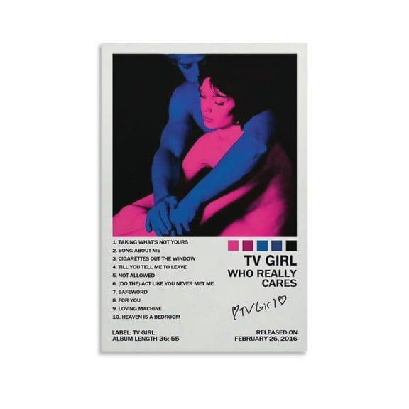 TV Girl Who Really Cares Music Album Poster 16 Wall Art Picture Painting Poster Canvas Print Posters Artworks Bedroom Living Room Decor