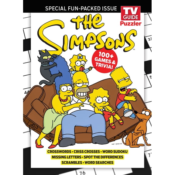TV Guide - The Simpsons Puzzler: 100+ Games & Trivia, Solve Criss Crosses, Word Sudoku, Missing Letters, Scrambles, Word Searches, Crosswords, Spot The Differences & More!