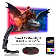 Froura TV LED Backlight Strip for 55-65  TVs and PC,14.76 FT Cuttable Rgb Strip with Smart Screen Sync Sensor, App Control, Music Mode ,Color Changing Lights that Sync with TV for Movies,Gaming