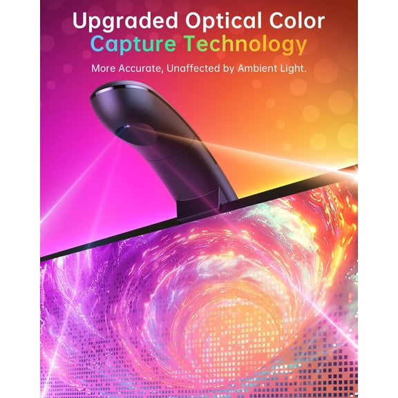 TV LED Backlight, TV Lights That Change with TVs for 55-65 inch Screen, RGB Strip Lighting with Sensor, Syncs Behind The Monitor, Smart App Control, Movie Game Music & Mode, 14.8FT