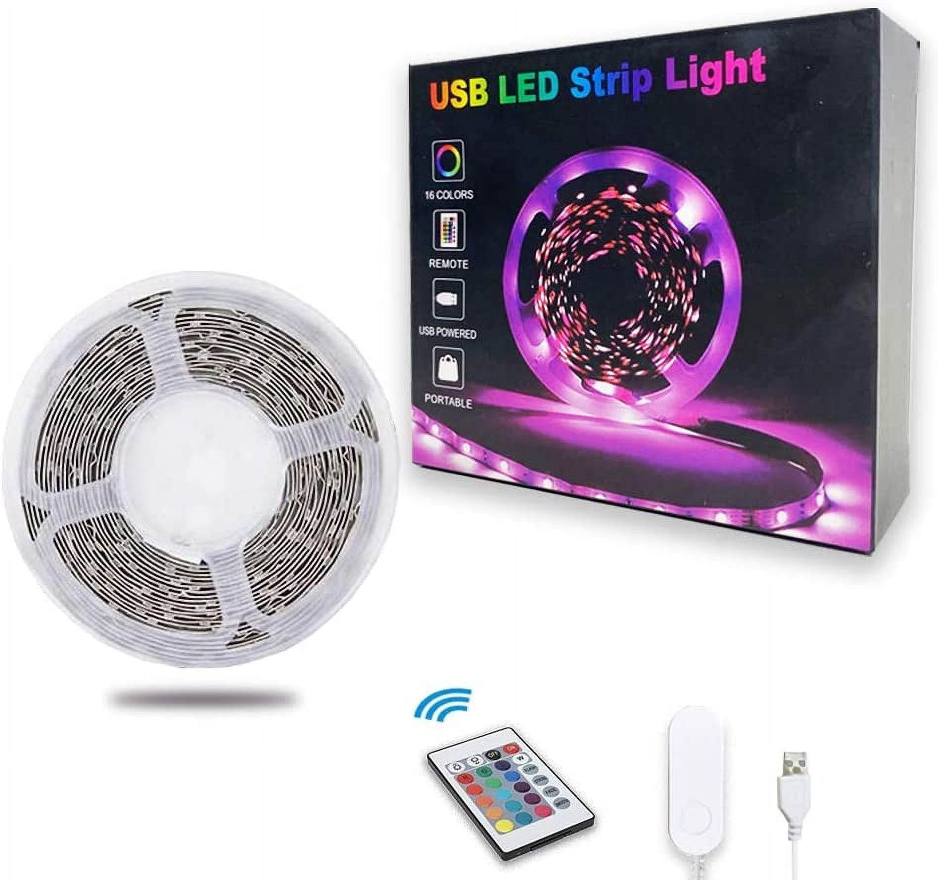 TV LED Backlights, 10ft LED Strip Lights Behind TV USB Operated Color