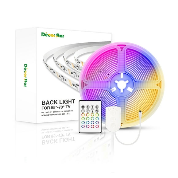 TV LED Backlights LED Lights for TV 14.5ft Strips Sync to Music 32 Colors 55''