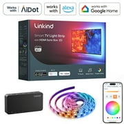 TV LED Backlights, Linkind 10FT WiFi Strip Lights for up to 90 inch TV, App Control, Music Sync