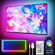 PROMOUNTS 80-inch LED Lights for TV, 16 RGB USB TV Light Strip with ...