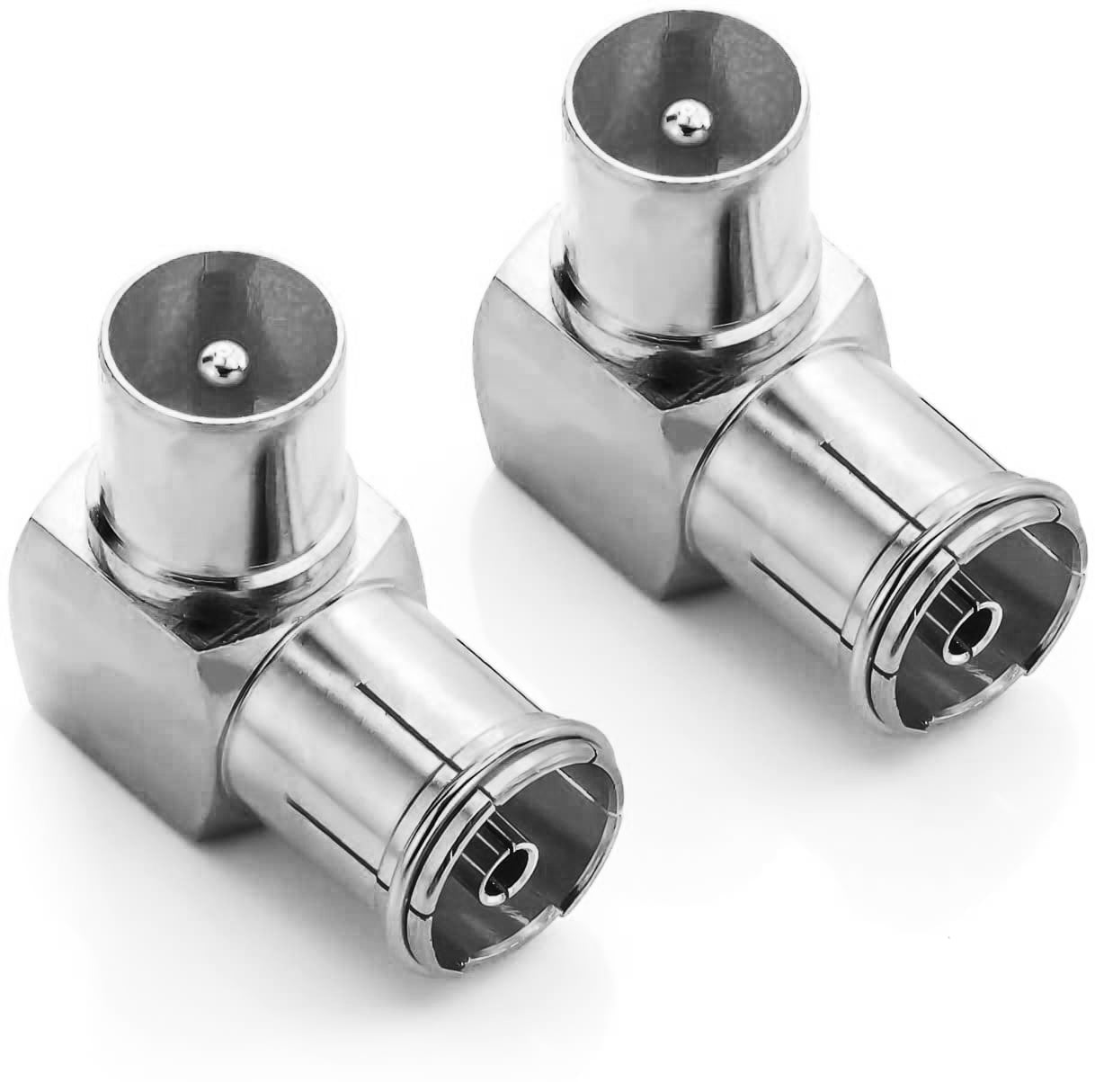 TV Male Aerial Coaxial to PAL Female Adapter Right Angle 9.5mm TV