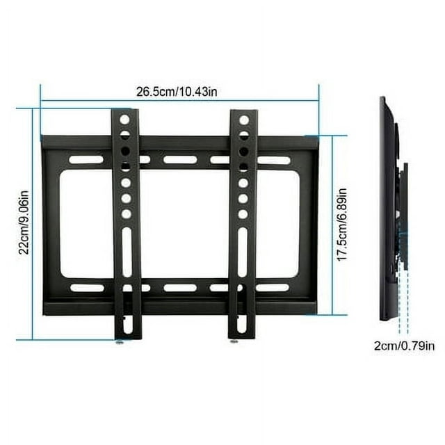 TV Mount Fixed for 23-42 Inch TVs, TV Wall Mount TV Bracket up to 200x200mm and 66 LBS Loading Capacity, Low Profile and Space Saving