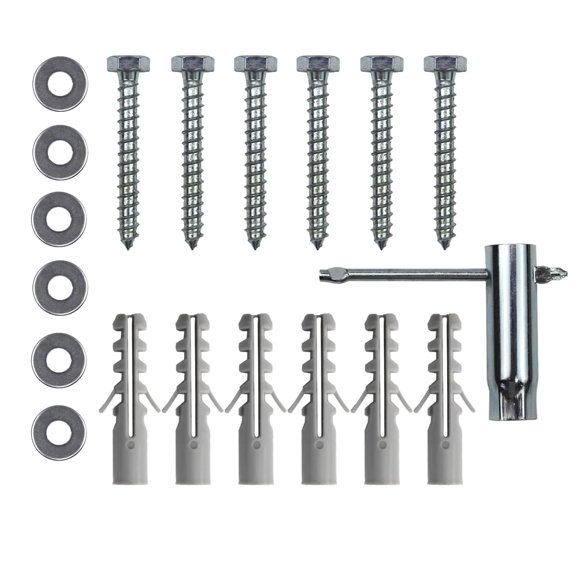 TV Mount Lag Bolt Kit with Heavy Duty Wall Anchors 6 Pack