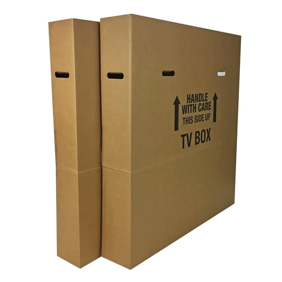 TV Moving Box Fits up to 70" Plasma, LCD, or LED (2 Pack)