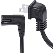TV Power Cord Compatible for Samsung TV, Ancable 12-Feet 90 Degree Angled 18AWG 2-Prong to L-Shaped C7 Power Cord Replacement for Samsung Philips Toshiba LG Sony Sharp Panasonic Vizio LED TV Sky Box
