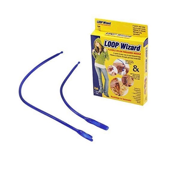 TV Products Loop Wizard Flexible Nylon Threading Needle - 2 count Blue