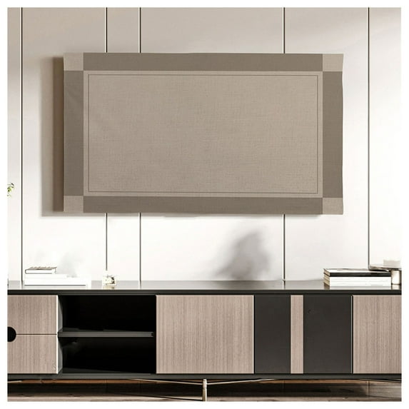 TV Protective Cover for Den, TV Screen Dust Cover, Universal TV Cover with Prints, Soft Washable Dust Cover for Television Hanging Desktop