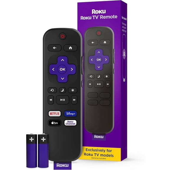 TV Remote Control (Official Manufacturer Product) - Simple Setup, & Pre-Set App Shortcuts - Replacement Remote Compatible with TV Models ONLY (Not Players)