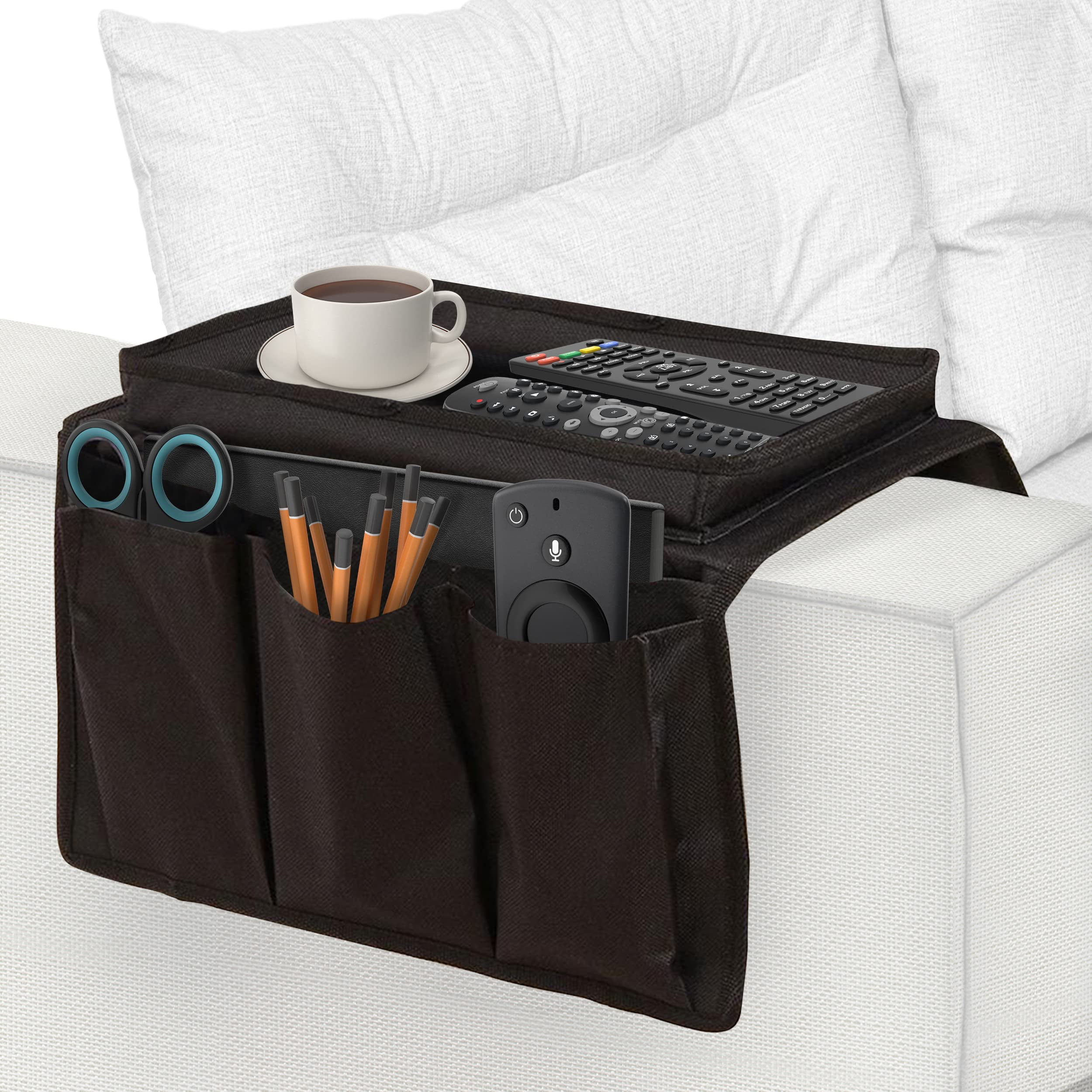 TV Remote Holder Couch Sofa Arm Tray Remote Control Holder Couch Arm