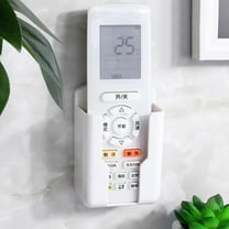 TV Remote Holder Wall Mount, Home Set-top Box Conditioning Remote Control Wall Mounted Storage Box, No Punching Home Office Wall Mounted Storage Rack Universal Type, Self Adhesive Media Storage Box