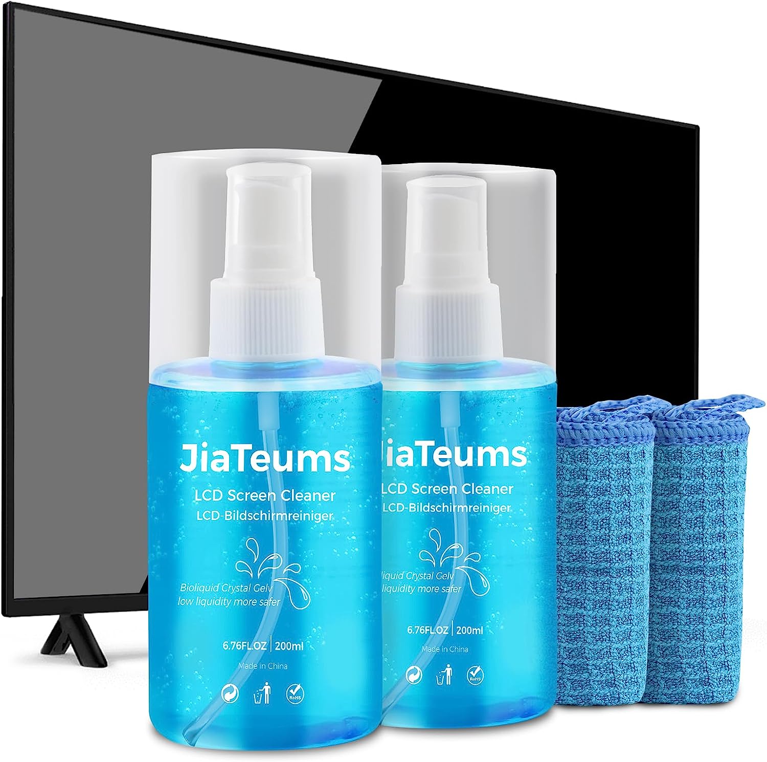 TV Screen Cleaner Spray, Touchscreen Spray with Wipe for LCD , CD DVD