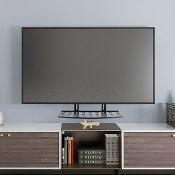 Minkissy Floating TV Shelf Bracket for Cable Boxes, Rolled Steel Wall Mounted Storage for Living Room