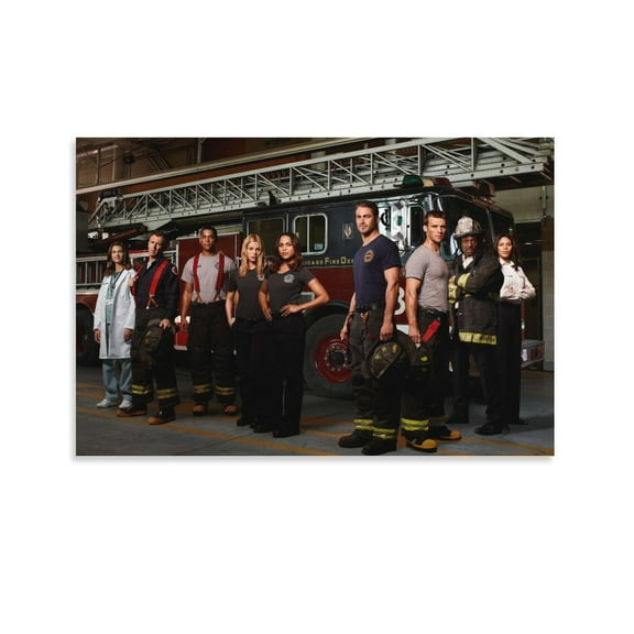 TV Show Collection Chicago Fire Poster Canvas Wall Art Poster Decorative Bedroom Modern Home Print Picture Artworks Posters 16x24inch(40x60cm)