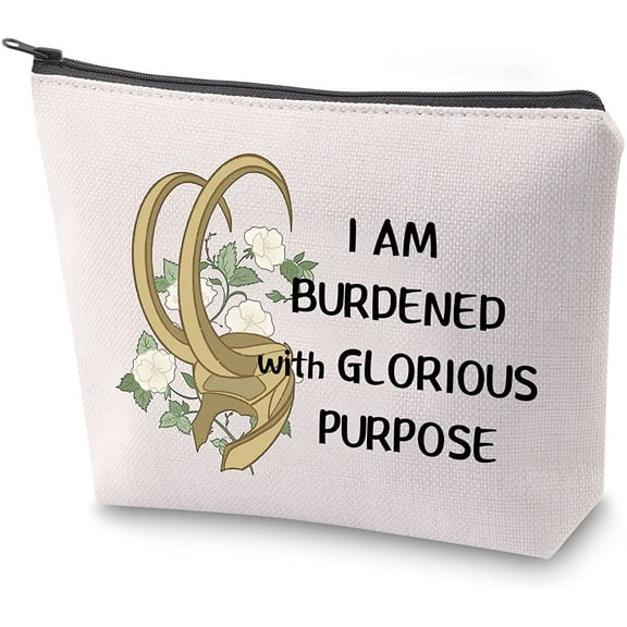 TV Show Inspire Gift I am Burdened with Glorious Purpose Makeup Bag Helmet Makeup Bag