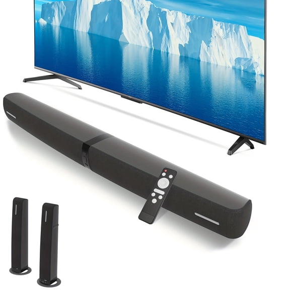 TV SoundBar Wireless Speaker, Sound Bars for TV, Wired & Wireless, with ARC/Optical/AUX Connection 32 Inch, with Infrared Remote Control