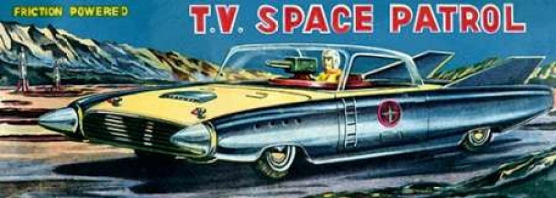 TV Space Patrol Car Canvas Art - Retrobot (24 x 48)