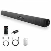 LOOKFUN Sound Bar for Smart TV, Soundbar with Bluetooth/Opt/AUX Connect, Volume Boost, 3 Equalizer Modes, for TV/PC/Gaming/Projectors