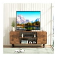 thumbnail image 1 of TV Stand for 55 Inch TV, Entertainment Center with Storage Cabinets, Soft Hinge Door with Handle, Rustic Brown[Unable to ship on weekends, please note that as picture, 1 of 9