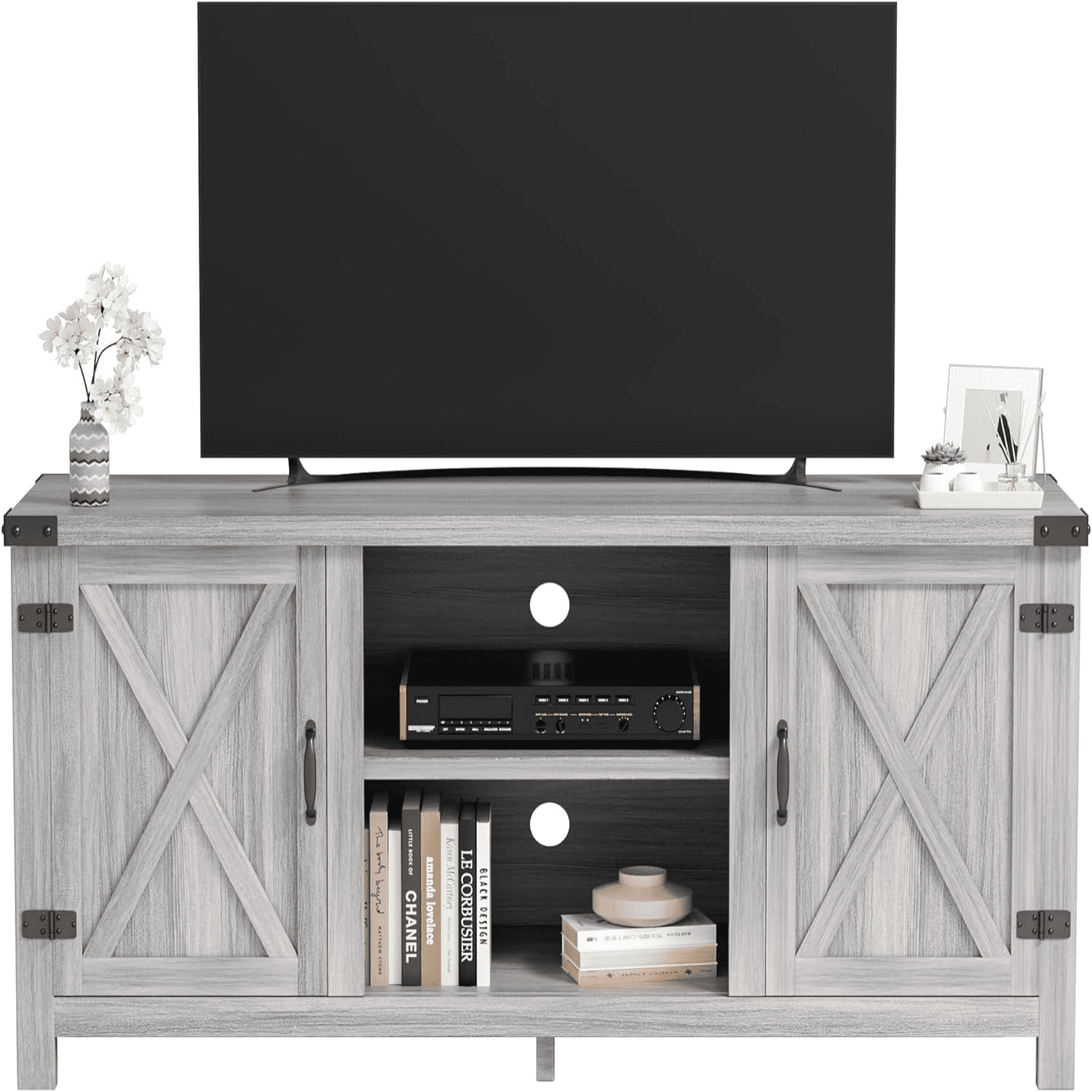 TV Stand for 65 Inch TV Farmhouse Entertainment Center with Double Barn