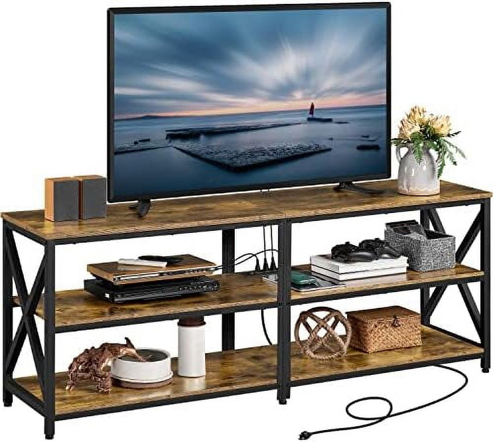 TV Stand for TV up to 65 inch Media Entertainment Center with Power