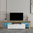 thumbnail image 1 of TV Stand for 70 Inch TV Stands, Media Console Entertainment Center Television Table, 2 Storage Cabinet with Open Shelves for Living Room Bedroom,Black, 1 of 8