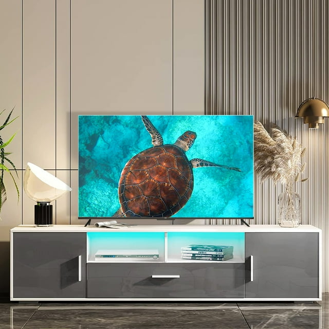 TV Stand for 70 Inch TV, New Generation Quick Assemble TV with