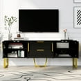 thumbnail image 1 of TV Stand for 70" Television,TV Console Table Modern Media Console Entertainment Center with Storage Drawers,Wooden Storage Shelves Cabinet for Living Room Bedroom Office, 1 of 7