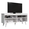 TV Stand with 4 Shelves and Cable Management, Entertainment Center for TVs up to 55